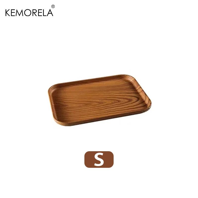 Pallet Rettangolare Nordico in Plastica Colori Legno Imitazione Vassoio Frutta Caffè Vassoio Portaoggetti Piatto da Pranzo Vassoio da Servizio per la Casa Vassoio da Tè