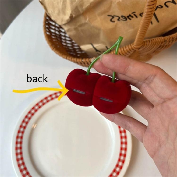 Convenient Jewelry Travel Case Versatile Stud Earrings Storage Box Cherry Decor