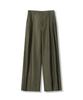 AVANDRESS Classic Double-Pleat Wide Slacks Charcoal