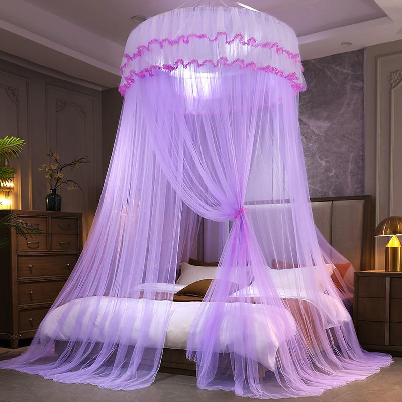 Easy Install Canopy Mosquito Net Bed 1.5m 1.8m Round Dome Foldable Mesh Netting With Single Zipper Door 120x200cm bed
