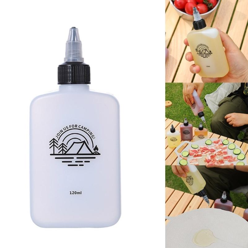 Leakproof Dispenser Bottle Squeeze Condiment Bottle Camping Squeeze Dispensing Bottle for Outdoor Cooking and Grilling