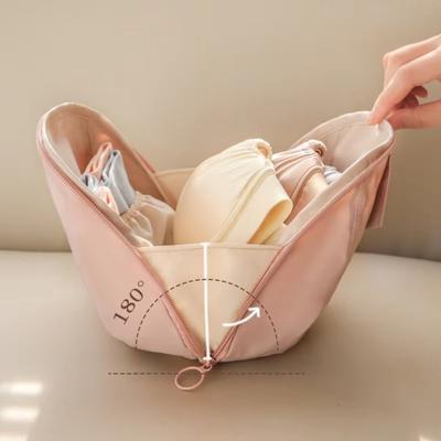 Sac de Rangement pour Sous-vêtements en Forme de Coquille Organisateur pour Soutiens-gorge et Chaussettes Sac de Rangement Portatif en Polyester Sac Organisateur pour Vêtements Organisation de la Maison