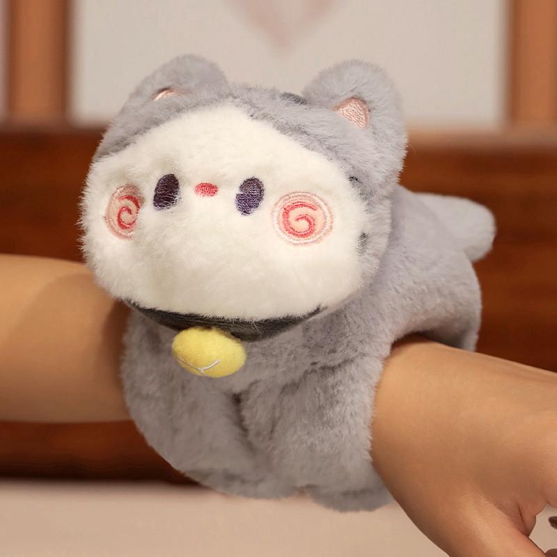 Cat Ring Clap Plush Toy Wristband Bracelet Decoration Kids Gift Cute Cartoon