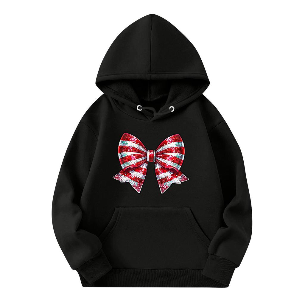 Sweatshirts For Teen Girls Hoodies Long Sleeve Drawstring Pullover Cute Printed Oversized Hoodie Christmas