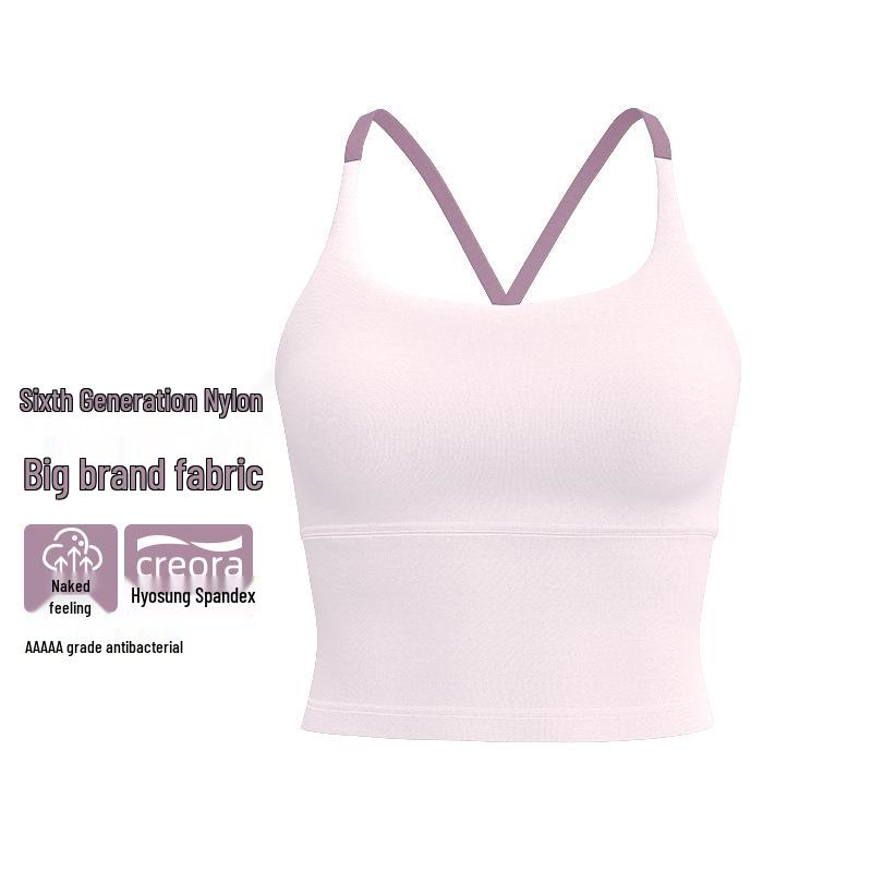 Damen High-Impact Colorblock Stoßfester Yoga Lauf-BH mit Stilvollem Rücken