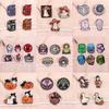 2-6pcs/set Halloween Horror Movies Enamel Pins Skeleton Ghost Bride Killer Monster Spooky Animal Brooch Lapel Badge Jewelry Gift