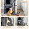 66 Cm Small Cat Tree For Large Cats Cat Tower W Large Top Perch 2 Condos Sisal Scratching Post Toy Ball Dark Grey