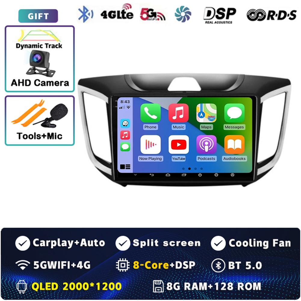 Android 14 Carplay Car Radio For Hyundai Creta Ix25 2015 - 2019 Multimedia Video Player Navigation GPS Stereo 2Din DVD Head Unit