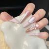 Xiaohongshu Handmade Red Floral Nail Art: Wearable, High-End Whitening Nail Tips Stickers