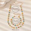 Luxury Colorful Crystal Square Necklace & Bracelet Set