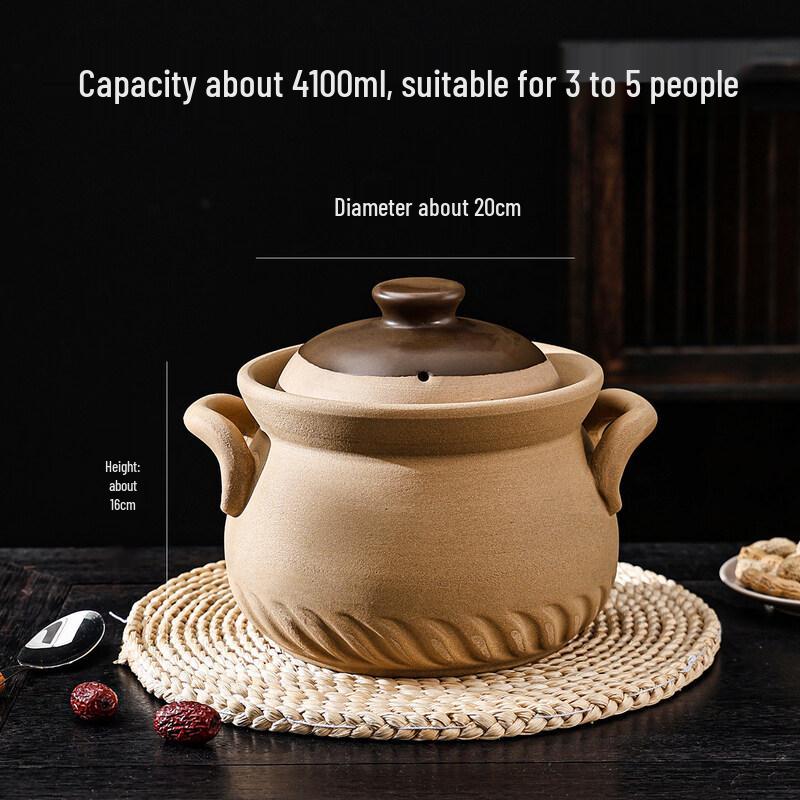DM Clay Casserole Pot with Double Handles