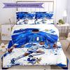 3-teiliges Bettbezug-Set (1 * Bettbezug + 2 * Kissenbezug, ohne Kern), Kylian Mbappe Druck Weiches Ganzjahres-Bettwäscheset, Dekoration für Schlafzimmer zu Hause Geschenk
