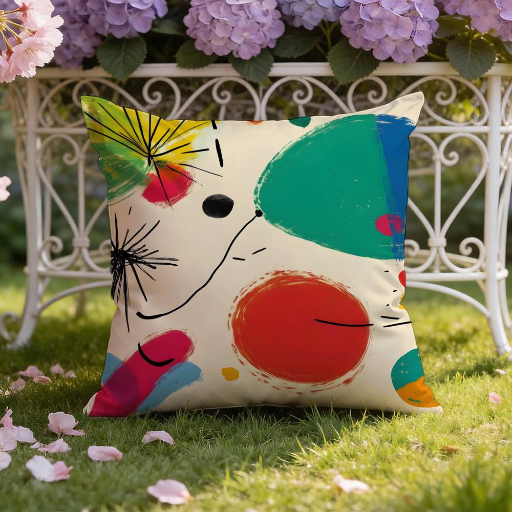 J-Joan M-Miros Art Cushion Cover Home & Car Dual-Scene Pillow Cover: Reversible for Premium Comfort