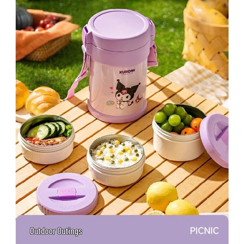 TAFUCO Sanrio Hello Kitty 2L 3-Layer Insulated Bento Box