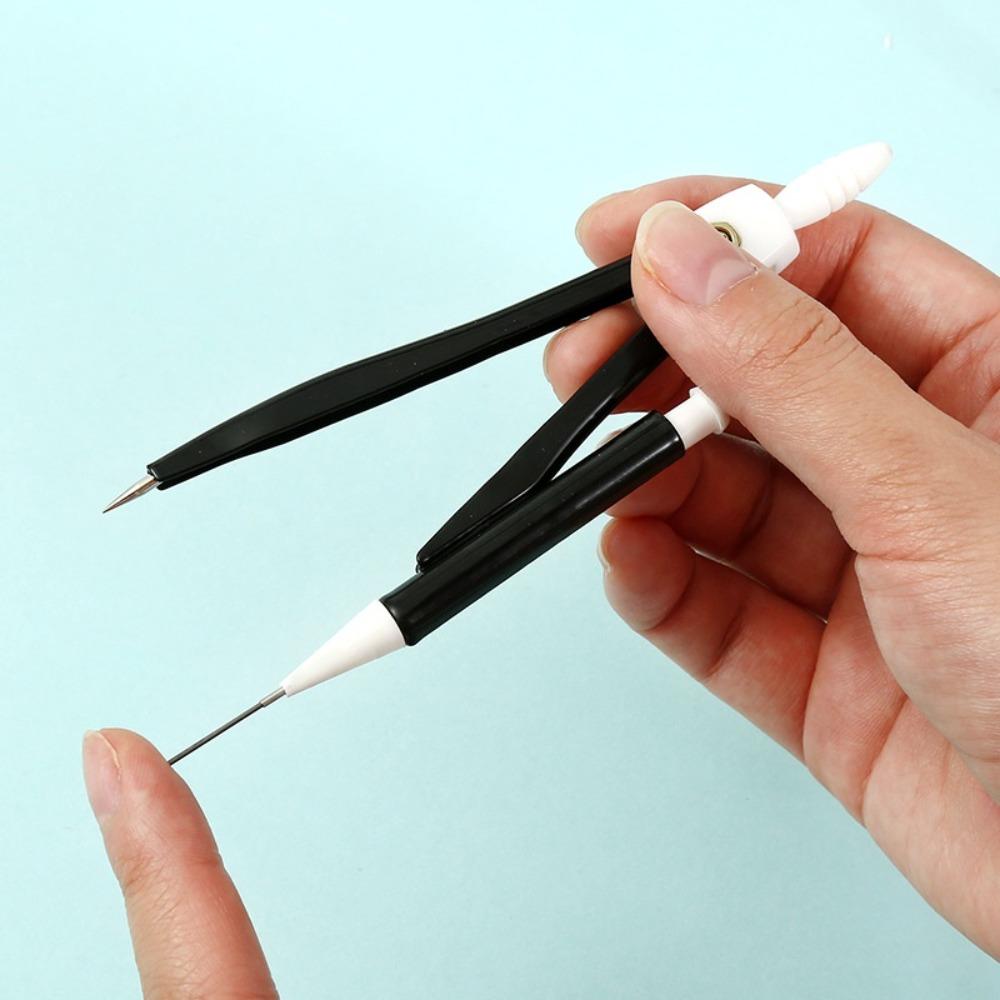 2pcs Math Geometry Student Pencil Compass Learning Drawing Tool Metal Compass Set  School Supplies