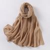 Large Size Pleated Hijab Scarf For Women Muslim Daily Wear