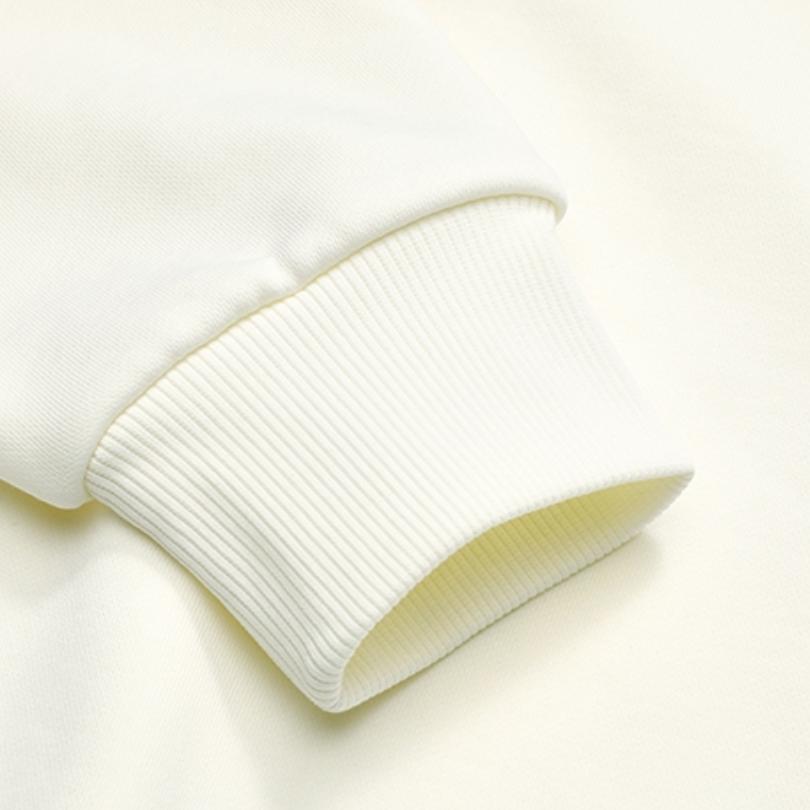 New FILA Sweatshirt Unisex Milk Salt White F51U248298F-IV