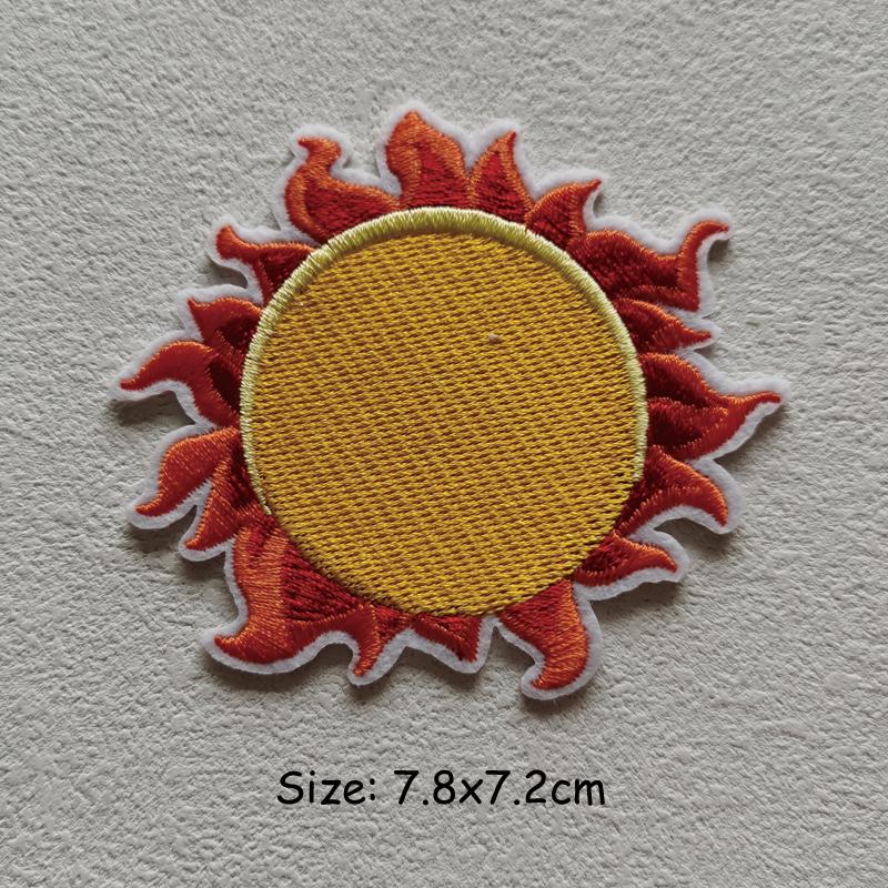 Alien Planet Rocket Patch Iron On Embroidered Sew On Sun Astronaut Jet Aircraft Meteorite Patch Fabric New Heat Transfer Garment Accessory DIY