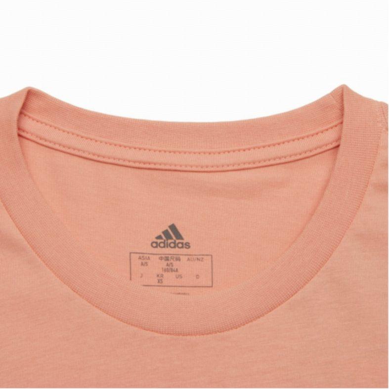 Adidas T Shirts Women's Pink Crew Neck Moderate Straight Fit H07810