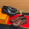 Fashion Men Retro Tassel Shoes Black Brown One Foot Comfortable Driving Shoes Business Office Formal Shoes Sizes 38-46 Men Shoes