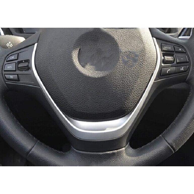 Steering Wheel Decor Cover Trim Fit For BMW 3 4 Series GT 2013- Silver Steel