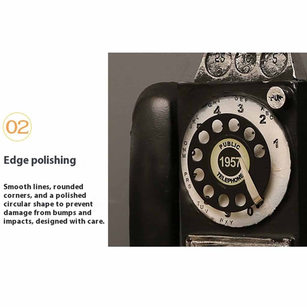 Ren ,Home ,For Figurine Telephone Ornament Decorative Props Vintage Phone For Hotel Decoration, Decorative Items