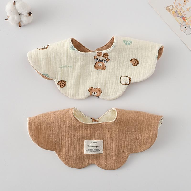 New Cute Cotton Baby Feeding Drool Bib Infants Two-sided Usable Saliva Towel Soft Burp Cloth For Newborn Toddler Kids Bibs