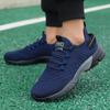 Men Sports Shoe Summer Mesh Breathable Lightweight Running Sneakers Youth Running Sports Leisure Flat Bottomed Lace Up Sneakers