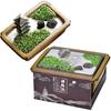 Seishin Togei Year-Round Moss Garden Cultivation Kit, Easy-to-Grow Moss, Mini, 11x7cm Pot Width, Zen Garden, Three-Story Pagoda, Brown, Rock, Made In