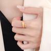 Sophisticated Pink Peony Flower Ring Open Design Copper Luxurious Jewelry For Women