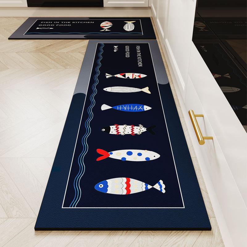 

VIKAMA Diatomaceous Earth Water-absorbent Mats Kitchen Floor Mats Non-slip Anti-oil Wipe Washable Bathroom Mats home decor 40X60CM(1.3X2FT