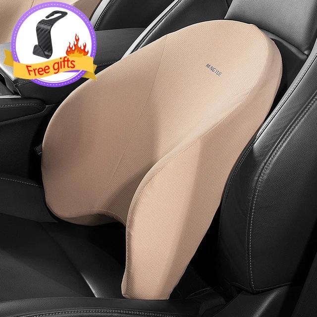 Car Neck Pillow Car Seat Lumbar Headrest Support Memory Foam Waist Neck Pillow Car Travel Back Support Car Interior Accessories