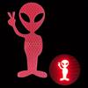 Highly Reflective Alien Peace Stickers Sci-fi Personalized Car Stickers Rear Window Stickers Random Stickers Scratch Stickers