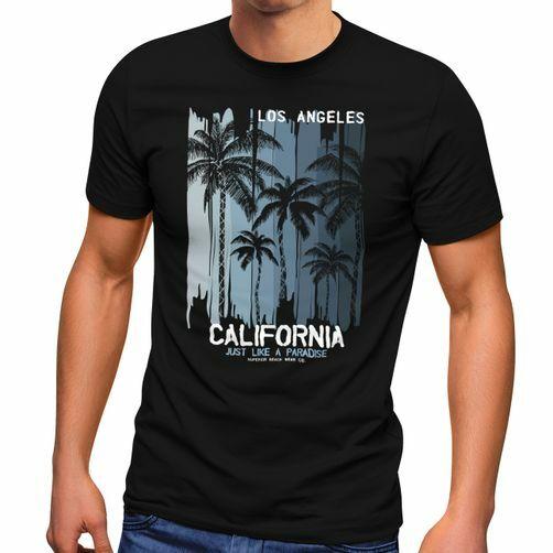 Neverless® Men's Los Angeles California USA Summer Printed Print T-Shirt-