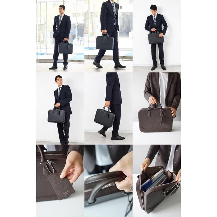[Pelle Morbida] Slim Briefcase Navy PM-CA018-NV 11.6 x 15.7 x 3.0 inches