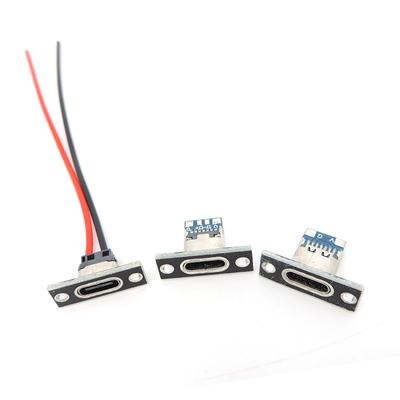 5ks 2Pin 4Pin TYP-C samice nabíjecí Jack 2 pájecí spoj USB-C Mikropáskový linkový kabel Konektor Plochý konektor Adaptér pro Sound Box