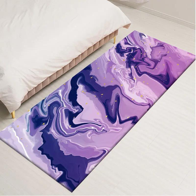 Abstract Colour Marble Pattern Kitchen Mat Living Room Carpet Anti-slip Bedroom Lounge Rug Dining Room Area Rug Floor Mat