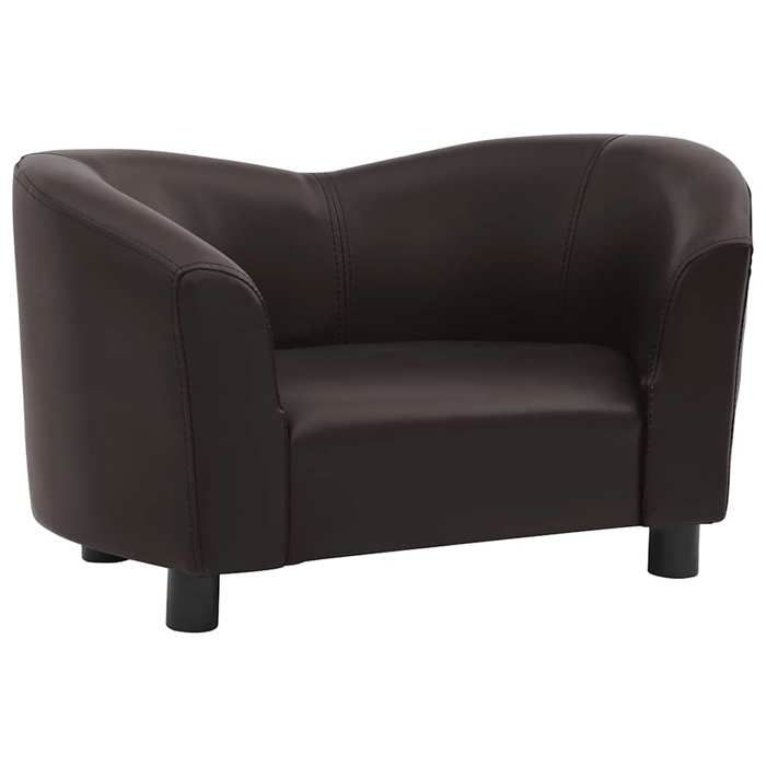 VidaXL Canapé pour Chien Marron 67x41x39 cm Similicuir Sofa pour Chat Animaux 170947