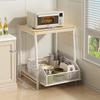 Kitchen Microwave Oven Shelf with Drawer