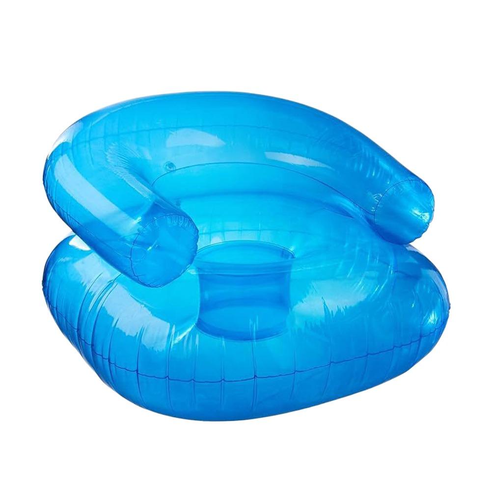 

Inflatable Kids Pool Floats Comfortable Air Sofa Couch Summer Swim Floating Chair Toddler синий