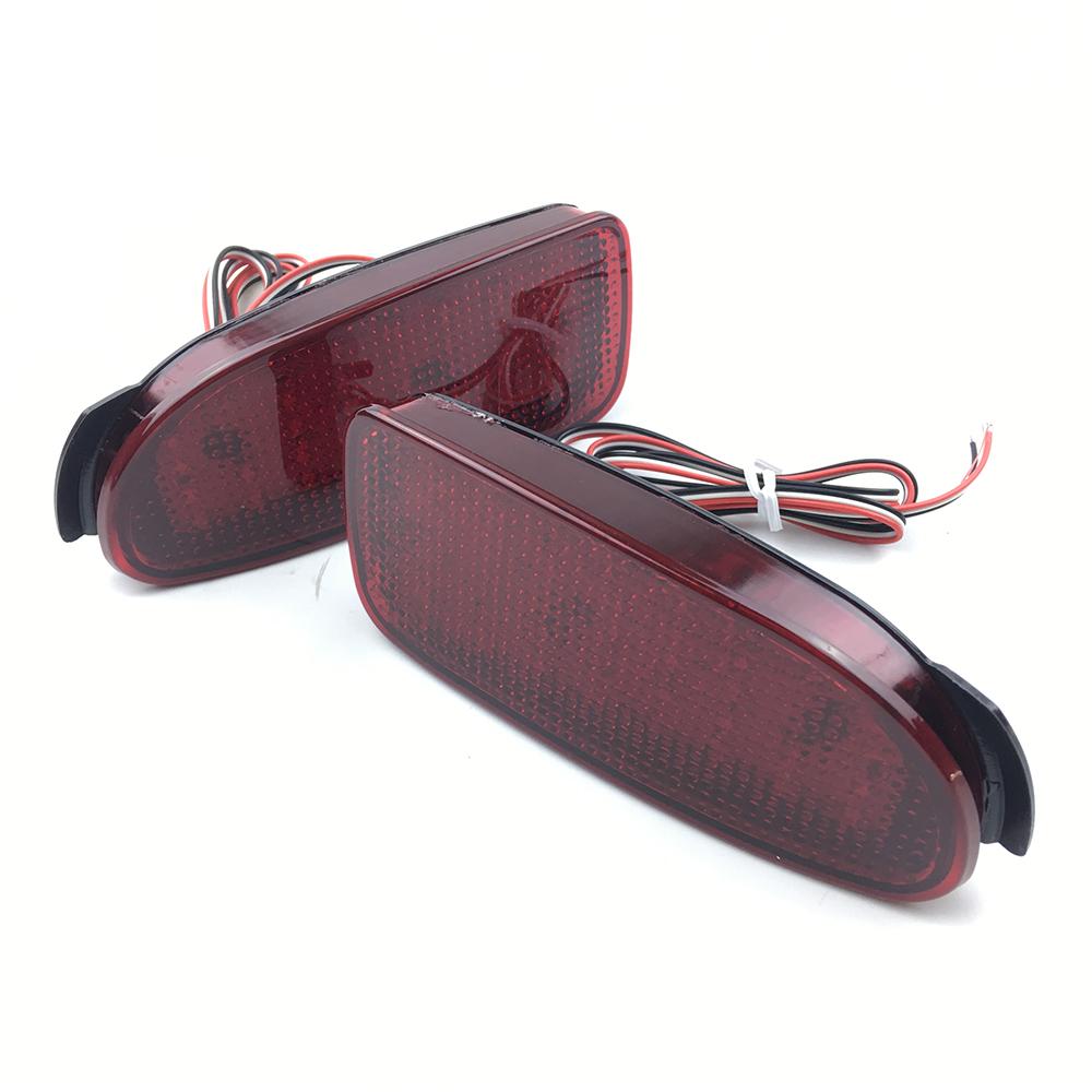 2X LED Bumper Reflector Tail Rear Brake Stop Light For Toyota Previa Estima Tarago 30 40 Series