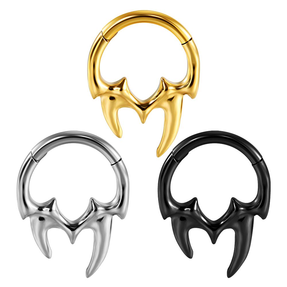 1/3PCS Sets Moon Waterdrop Snake Septum Piercing Clicker Flower Nose Rings 16G Segment Cartilage Daith Hoop Earring Jewelry Gift