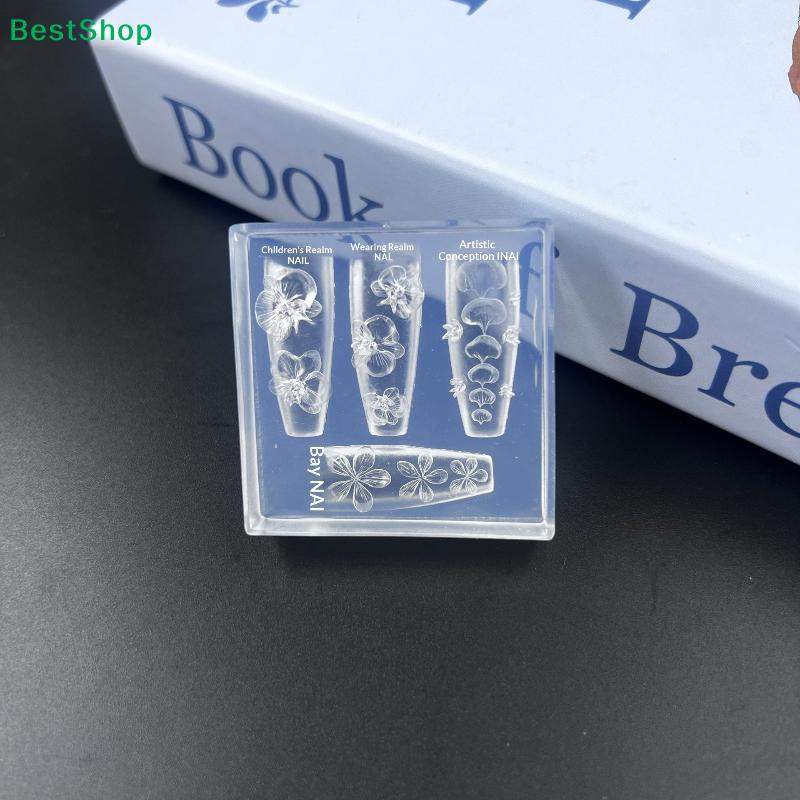 3D Transparent Silicone Nails Mold DIY Nail Art Decorations Phalaenopsis Flower Manicure Templates For Nails Jewelry Crafts