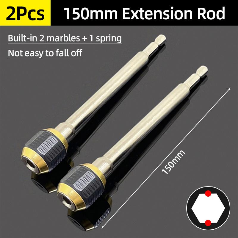 50/60/150mm Screwdriver Bit Holder Drill Extension Rod Hex Shank Self-locking Quick Release Adapter Impact Driver Power Tools