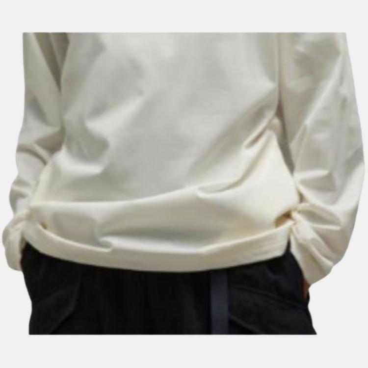 Y-3 FW23 Solid Color Crew Neck Loose Long Sleeve T-Shirt Unisex Tops White IQ1834