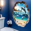Waterproof Ocean Wall Sticker PVC Wall Decal New Home Decor Stickers  Bathroom Decor