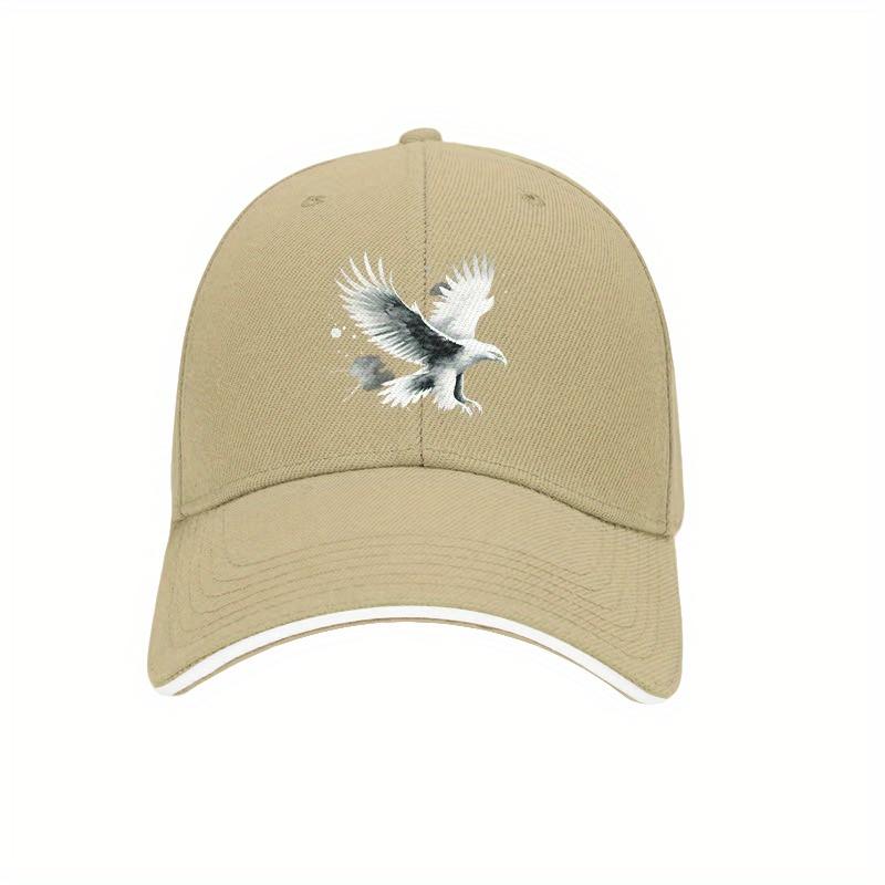 Watercolor Eagle Graphic Baseball Cap Polyester Breathable Retro Unisex Outdoor Casual Adjustable Dad Hat