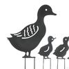 Decoration 4 Pieces Outdoor Yard Metal Ducks
