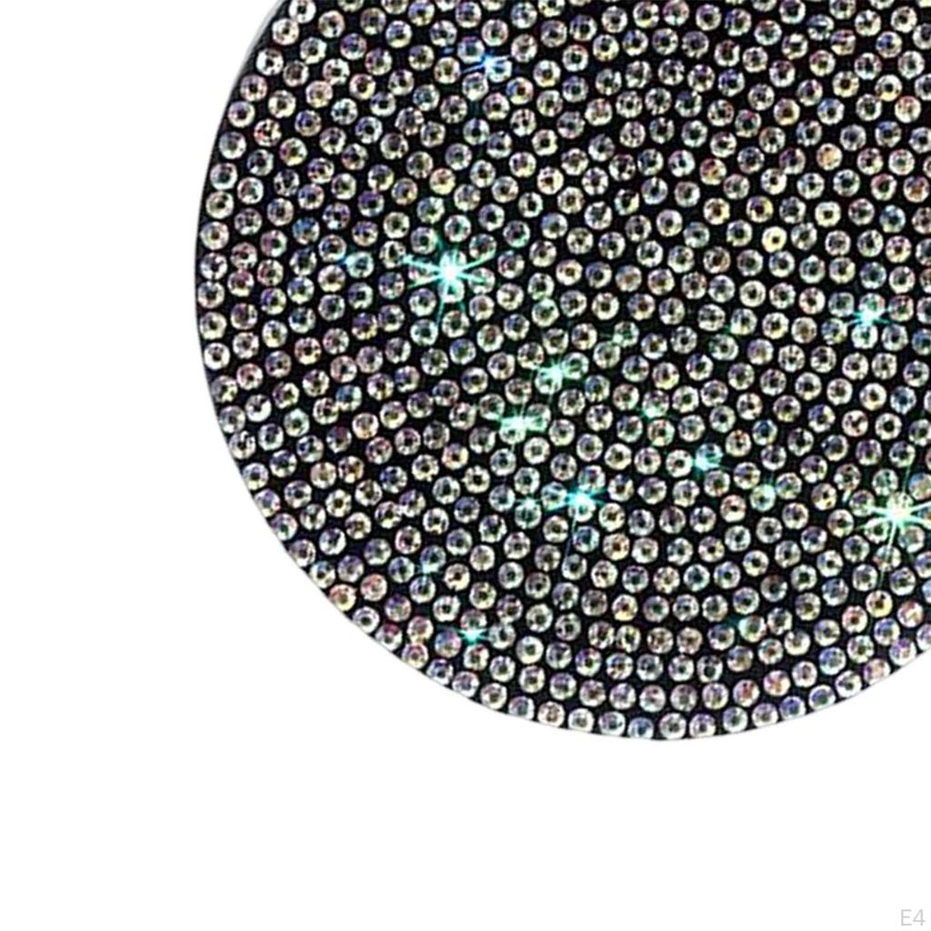 2 Pieces Cup Holder Coaster, Full Rhinestone 2.76 Inch Automotive Water Bottle Coaster