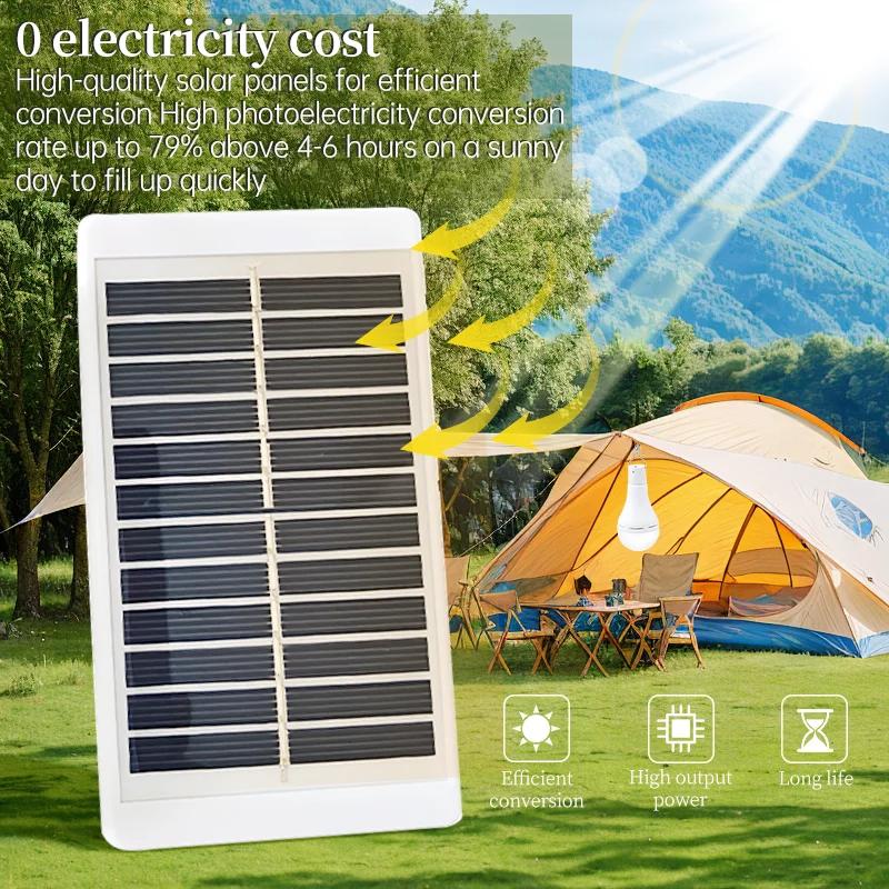 LED Hanging Solar Light IP68 Waterproof USB Charged Emergency Sunlight Powered Lamp Outdoor Camping Tent Lights Emergency Ligh